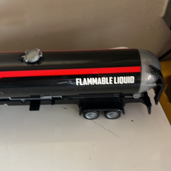 Truck toys 2 semi trucks with tank great shape fun to play use ur imagination - Picture 2 of 8